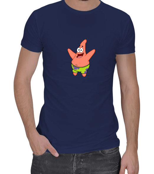 Tisho - Spongebob Patric Tshirt Erkek Regular Kesim Tişört