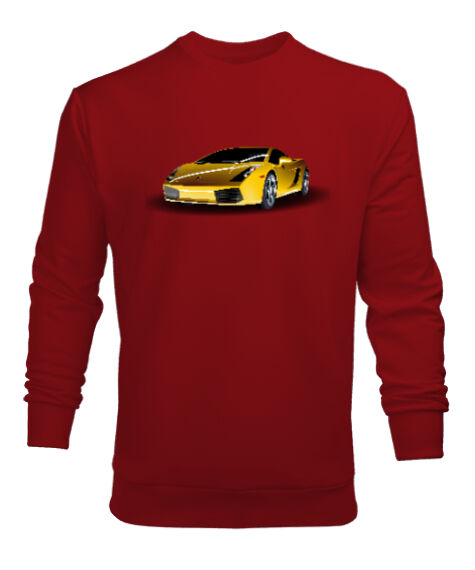 Tisho - Spor Araba Kırmızı Erkek Sweatshirt