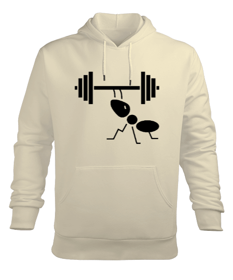 Tisho - Sporcu Karınca, Fitness, Spor Erkek Kapüşonlu Hoodie Sweatshirt