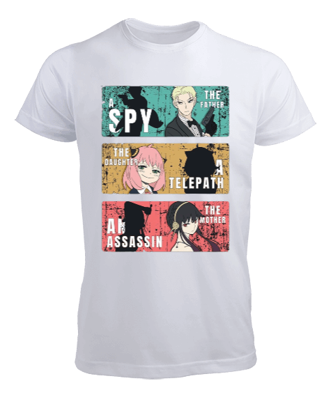 Tisho - Spy x Family Anime Tasarım Baskılı Erkek Tişört