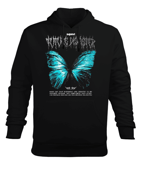 Squad Butterfly Erkek Kapüşonlu Hoodie Sweatshirt - Tisho