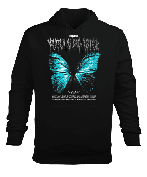 Tisho - Squad Butterfly Erkek Kapüşonlu Hoodie Sweatshirt