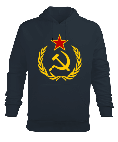 Tisho - SSCB Baskılı Erkek Kapüşonlu Hoodie Sweatshirt