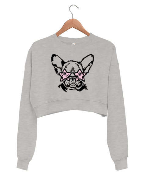 Tisho - Star Dog Kadın Crop Sweatshirt