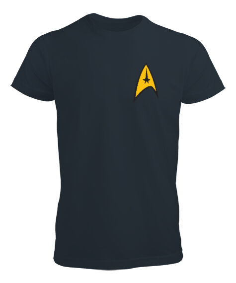 Tisho - Star Fleet, Star Trek Uzay Yolu Baskılı Füme Erkek Tişört