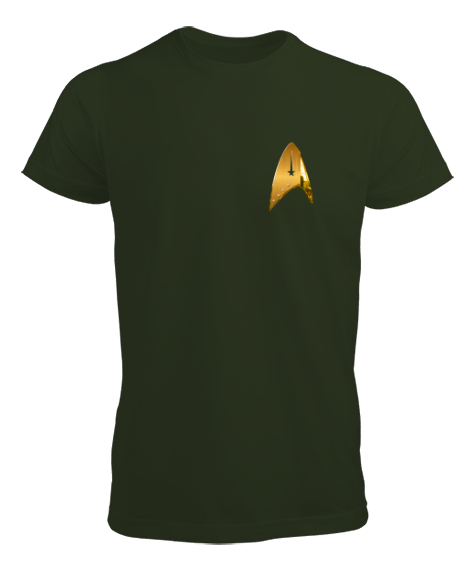 Tisho - Star Trek - Uzay yolu Haki Yeşili Erkek Tişört