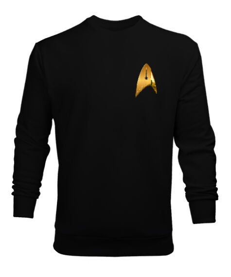 Tisho - Star Trek - Uzay Yolu - V2 Siyah Erkek Sweatshirt