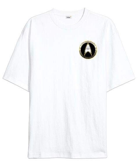 Tisho - Star Trek - Uzay Yolu - V3 Beyaz Oversize Unisex Tişört