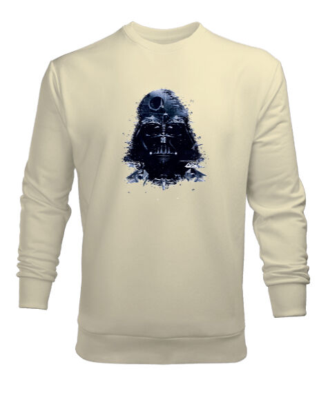 Tisho - Star Wars Darth Wader Krem Erkek Sweatshirt