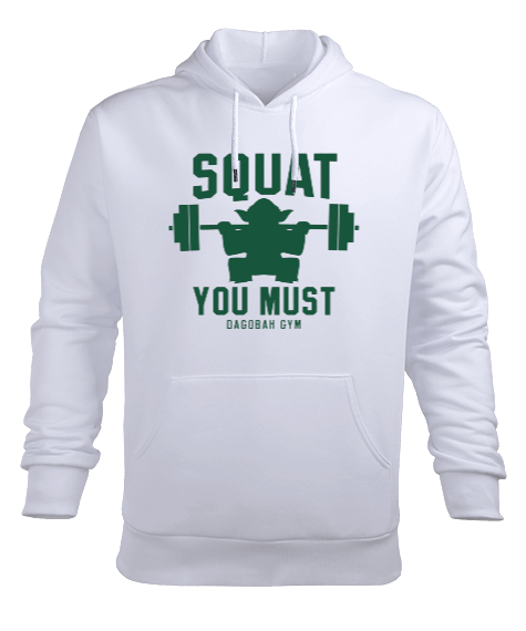 Tisho - Star Wars Master Yoda GYM Vücut Geliştirme Bodybuilding Fitness Tasarım Erkek Kapüşonlu Hoodie Sweatshirt