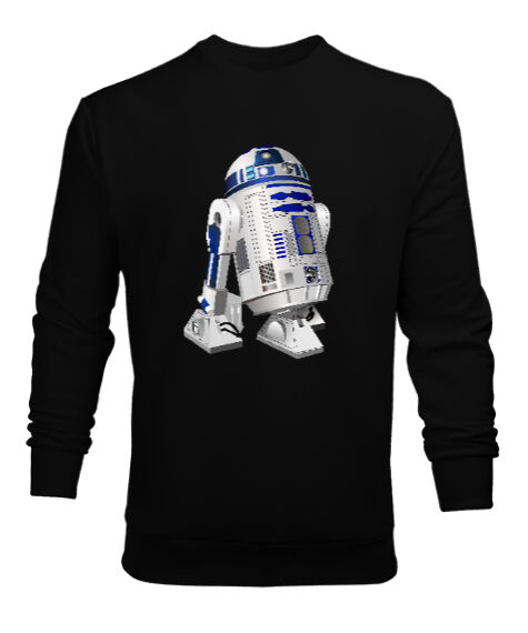 Tisho - Star Wars R2 D2 Siyah Erkek Sweatshirt