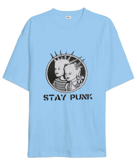 Tisho - Stay Punk Rock Tasarım Oversize Unisex Tişört