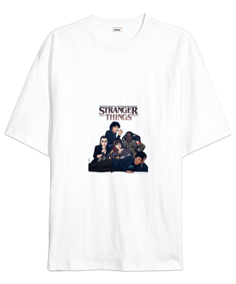 Tisho - Stranger Things Baskılı Oversize Unisex Tişört