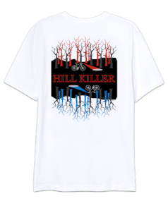 Stranger Things - Hell Killer Sırt Baskılı Oversize Unisex Tişört - Thumbnail