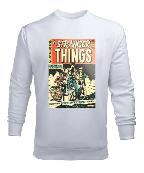 Tisho - Stranger Things Tasarım Baskılı Erkek Sweatshirt