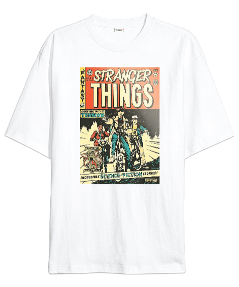 Tisho - Stranger Things Tasarım Baskılı Oversize Unisex Tişört