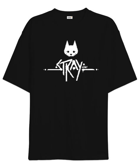 Tisho - Stray Cat Siyah Oversize Unisex Tişört