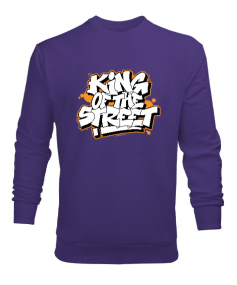 Tisho - Street King - Sokakların Kralı Mor Erkek Sweatshirt