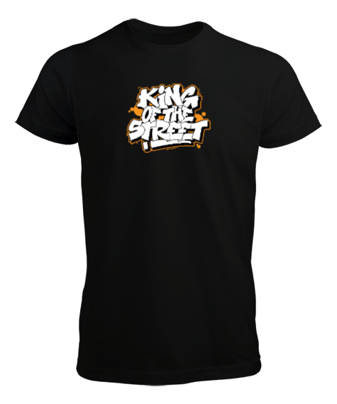 Tisho - Street King - Sokakların Kralı Siyah Erkek Tişört