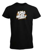 Street King - Sokakların Kralı Siyah Erkek Tişört - Thumbnail