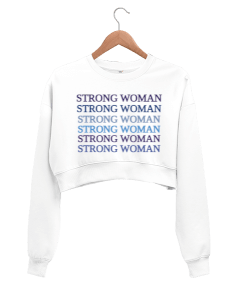 STRONG WOMAN Kadın Crop Sweatshirt - Thumbnail
