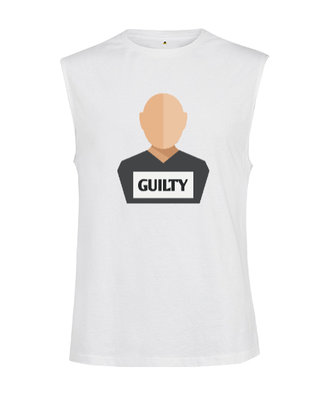 Tisho - Suçlu Adam Hapishane Guilty Beyaz Kesik Kol Unisex Tişört