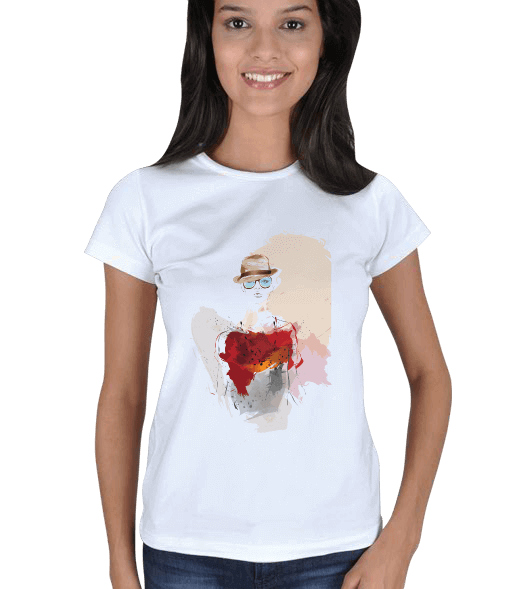 Tisho - Sulu Boya Kadın Tişört