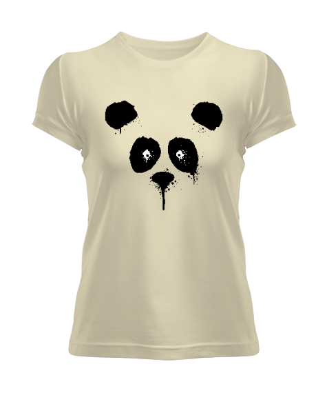 Tisho - Suluboya Panda Krem Kadın Tişört