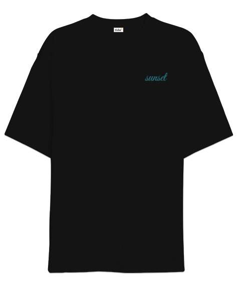Tisho - sunset arkası baskılı oversize tshirt Oversize Unisex Tişört