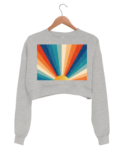 Tisho - Sunshine sweatshirt Kadın Crop Sweatshirt