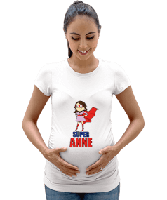 süper anne Kadın Hamile Tişört - Tisho
