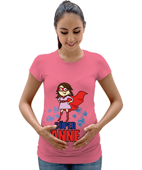 Tisho - Super anne Kadın Hamile Tişört