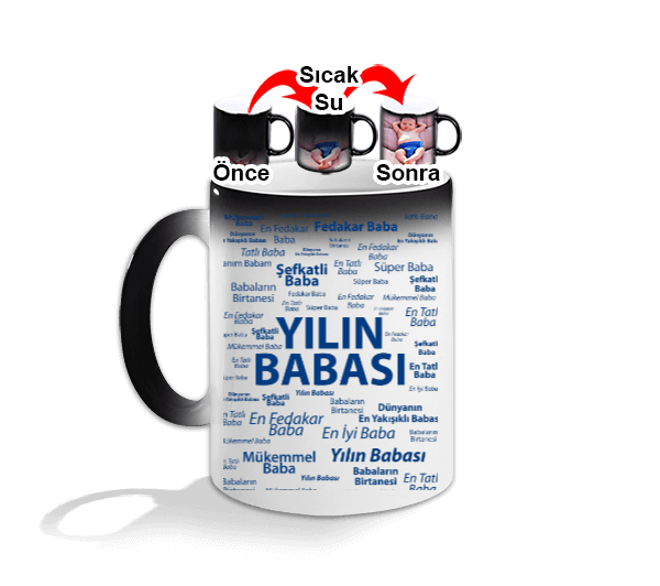 Tisho - Süper Baba Beyaz Sihirli Kupa Bardak