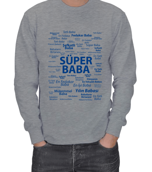 Tisho - Süper Baba ERKEK SWEATSHIRT