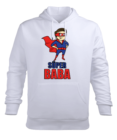 Tisho - Süper Baba Erkek Sweatshirt Erkek Kapüşonlu Hoodie Sweatshirt