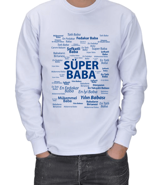 Tisho - Süper Baba ERKEK SWEATSHIRT