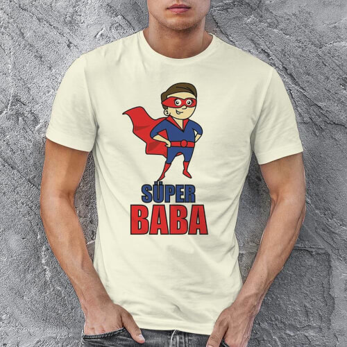 Süper Baba Erkek Tişört - Tekli Kombin - Thumbnail