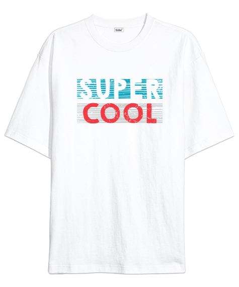 Tisho - Super Cool Beyaz Oversize Unisex Tişört