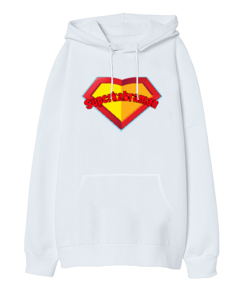Tisho - Süper Kahraman Oversize Unisex Kapüşonlu Sweatshirt