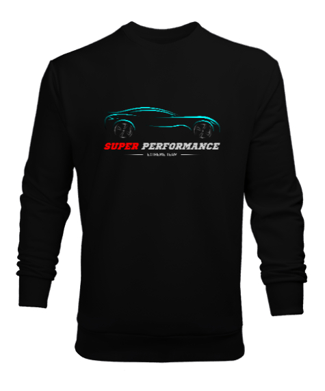 Tisho - Super Performance - Car V1 Siyah Erkek Sweatshirt