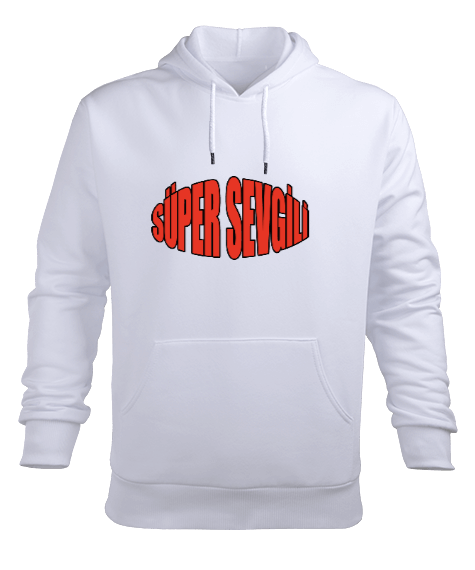 Tisho - Süper sevgili Erkek Kapüşonlu Hoodie Sweatshirt