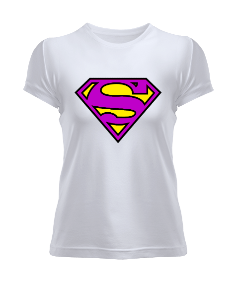 Tisho - Süpergirl Desenli Kısa kol Kadın Tişört