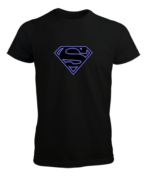 Tisho - superman Siyah Erkek Tişört