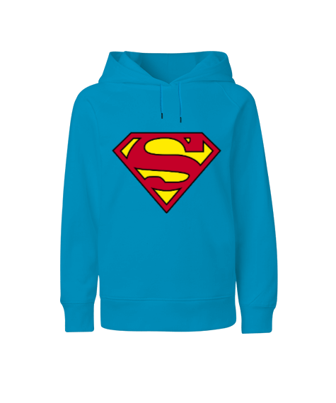 Tisho - Süpermen Logolu Kapüşonlu Çocuk Unisex Hoodie Kapüşonlu