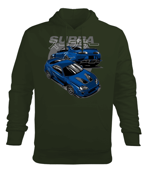 Tisho - Supra Tasarım Baskılı Erkek Kapüşonlu Hoodie Sweatshirt