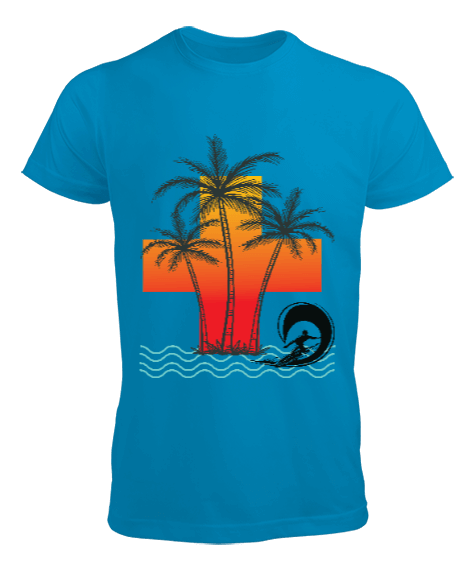 Tisho - Surf desenli yazlık Erkek Tişört