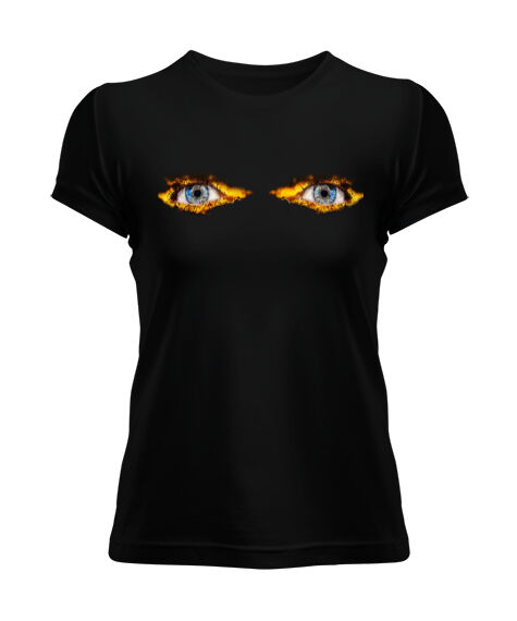 Tisho - Surreal Eye Siyah Kadın Tişört