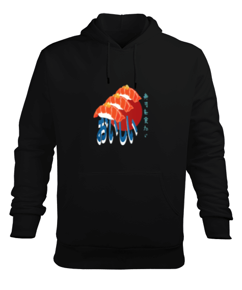 Tisho - Sushi Addict Erkek Kapüşonlu Hoodie Sweatshirt