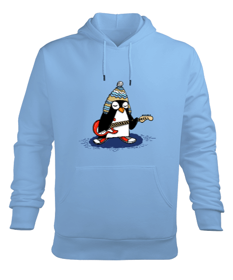 Tisho - Sweatshirt penguen baskılı Erkek Kapüşonlu Hoodie Sweatshirt