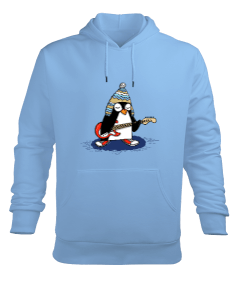 Sweatshirt penguen baskılı Erkek Kapüşonlu Hoodie Sweatshirt - Tisho